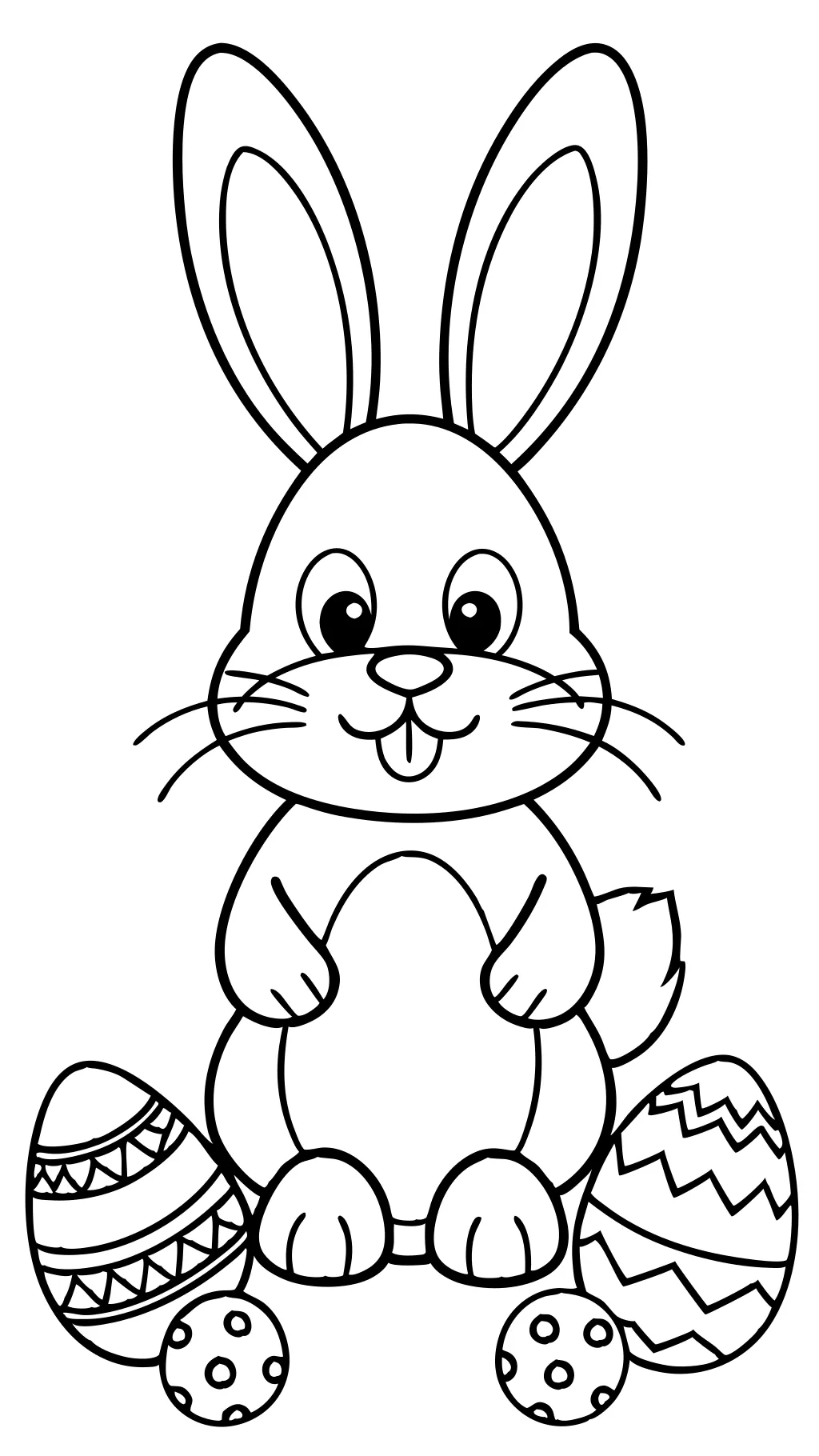 coloriages de lapin de Pâques à imprimer